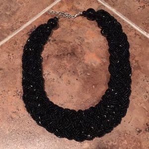 Black beaded necklace